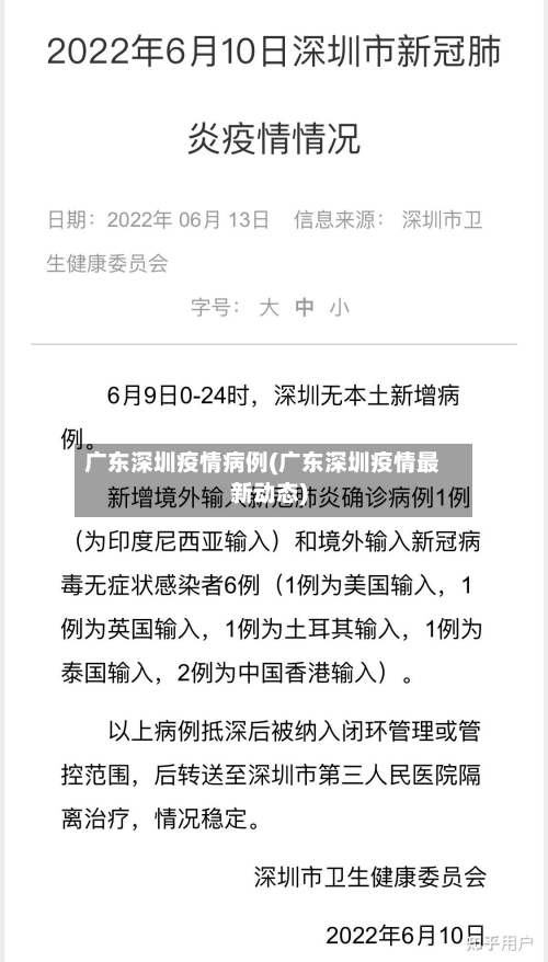 广东深圳疫情病例(广东深圳疫情最新动态)