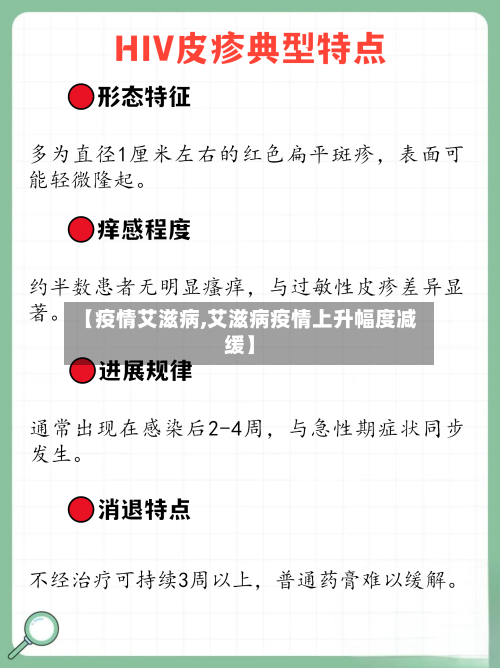 【疫情艾滋病,艾滋病疫情上升幅度减缓】