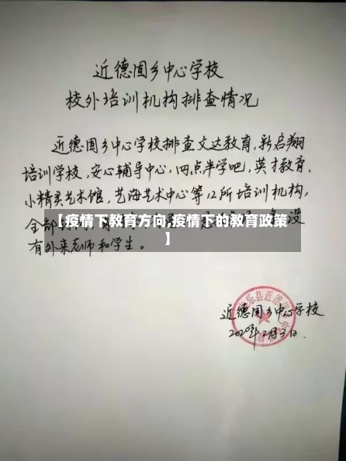 【疫情下教育方向,疫情下的教育政策】-第2张图片