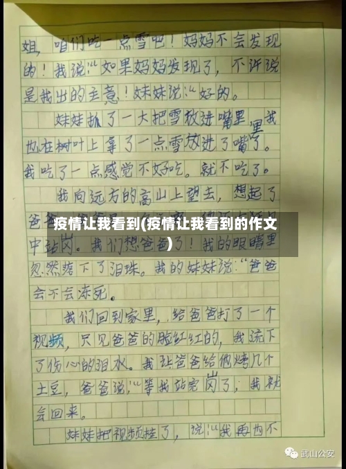 疫情让我看到(疫情让我看到的作文)