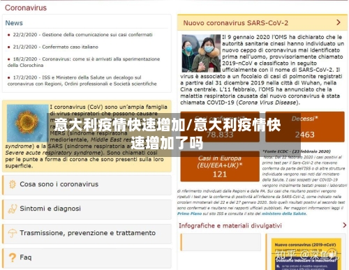 意大利疫情快速增加/意大利疫情快速增加了吗