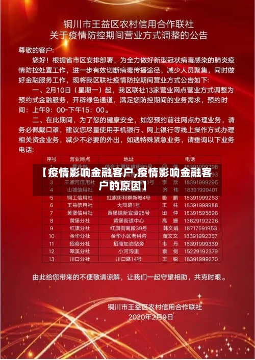 【疫情影响金融客户,疫情影响金融客户的原因】
