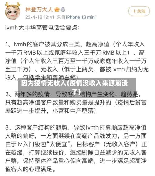 因为疫情无收入(疫情没收入来源崩溃了)