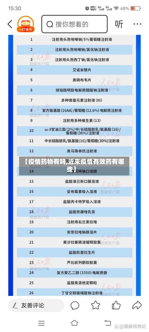 【疫情药物有吗,近来疫情有效药有哪些】-第3张图片