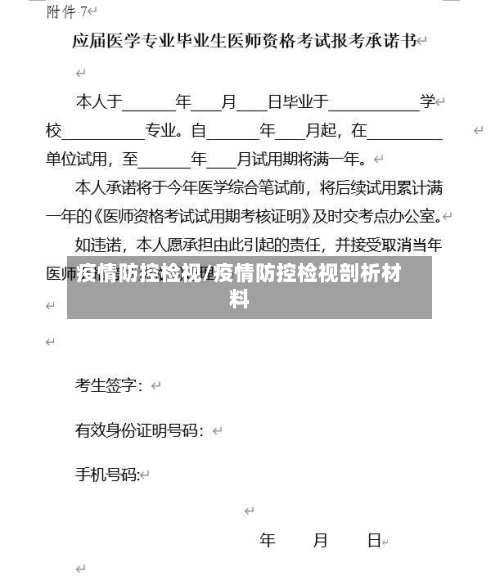 疫情防控检视/疫情防控检视剖析材料