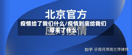 疫情给了我们什么/疫情到底给我们带来了什么-第2张图片