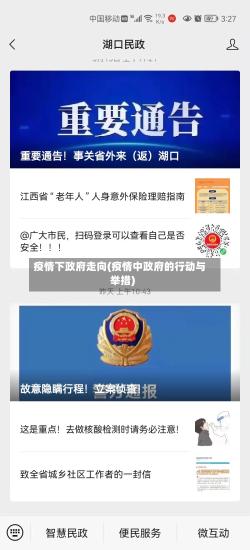 疫情下政府走向(疫情中政府的行动与举措)