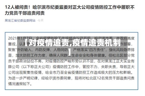 【对疫情追责,疫情追责机制】