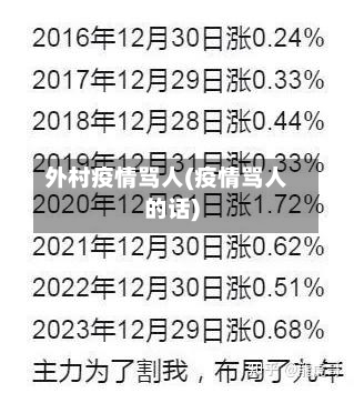 外村疫情骂人(疫情骂人的话)