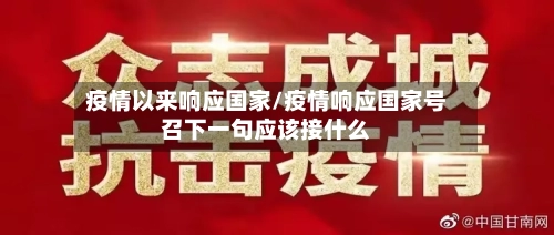 疫情以来响应国家/疫情响应国家号召下一句应该接什么