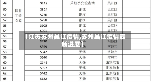 【江苏苏州吴江疫情,苏州吴江疫情最新进展】
