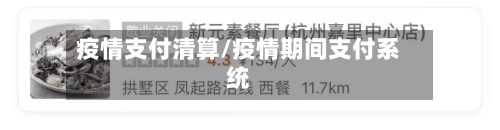 疫情支付清算/疫情期间支付系统-第2张图片