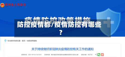 防控疫情都/疫情防控有哪些?