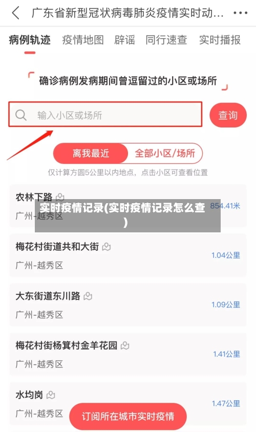 实时疫情记录(实时疫情记录怎么查)