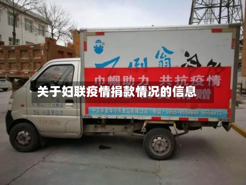 关于妇联疫情捐款情况的信息