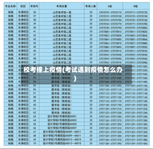 校考撞上疫情(考试遇到疫情怎么办)