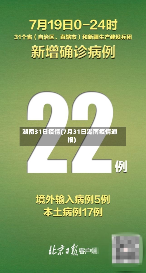 湖南31日疫情(7月31日湖南疫情通报)