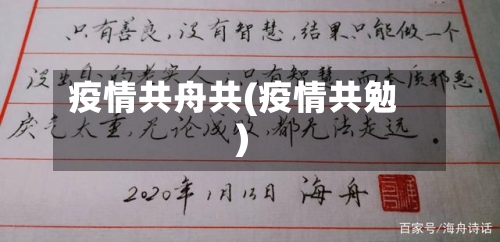 疫情共舟共(疫情共勉)-第2张图片