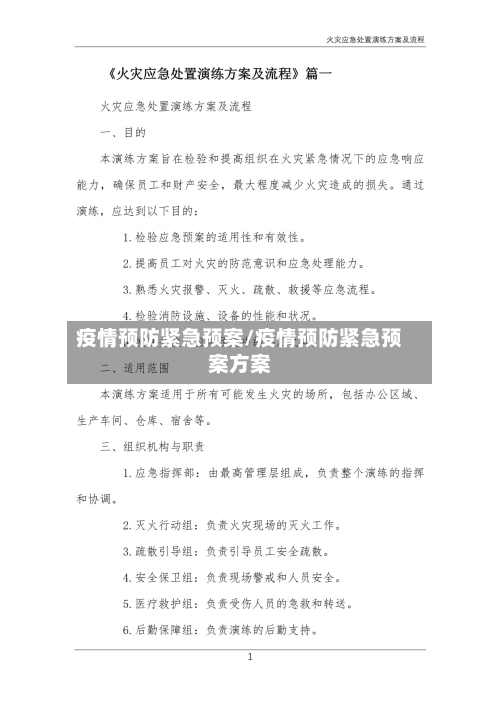 疫情预防紧急预案/疫情预防紧急预案方案-第2张图片