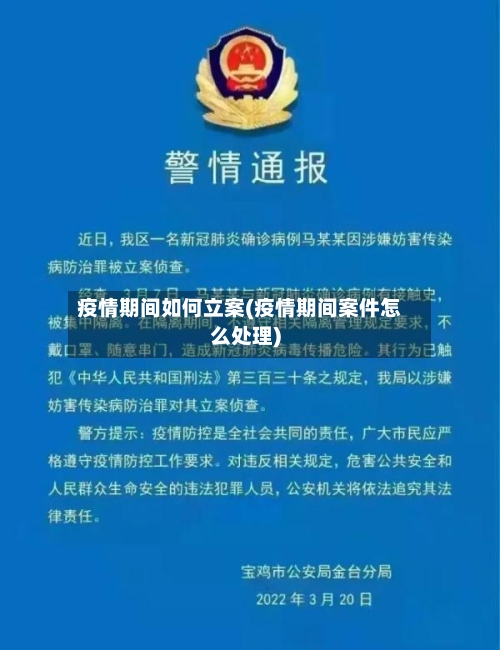 疫情期间如何立案(疫情期间案件怎么处理)