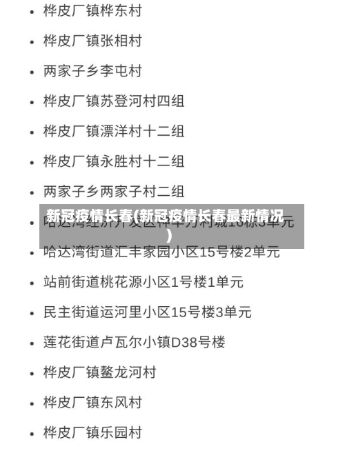 新冠疫情长春(新冠疫情长春最新情况)-第2张图片