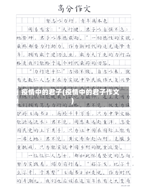 疫情中的君子(疫情中的君子作文)-第2张图片