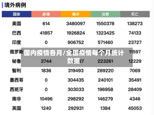 国内疫情各月/全国疫情每个月统计数据-第2张图片