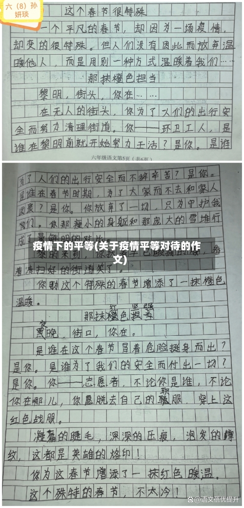 疫情下的平等(关于疫情平等对待的作文)