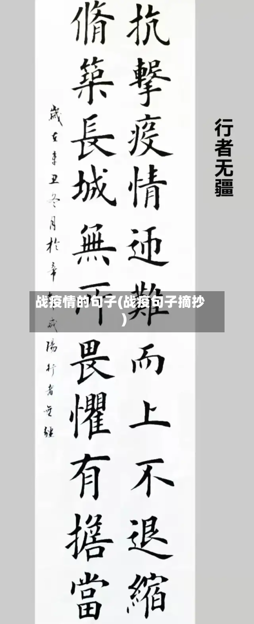 战疫情的句子(战疫句子摘抄)-第3张图片