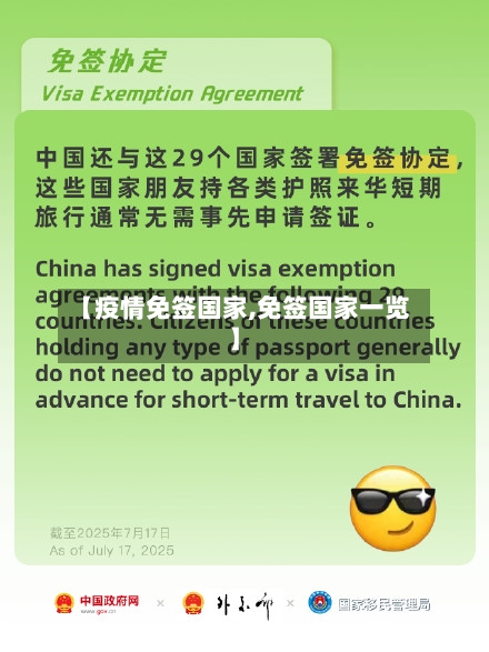 【疫情免签国家,免签国家一览】